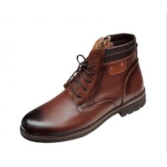 Ghete barbati casual din piele naturala (imblanite) Maro GKR39M