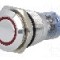 Intrerupator anti-vandalism, ON-ON, &Oslash;16mm, ONPOW - LAS2GQF-22ZE/R/12VDC/S/IP67