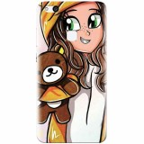 Husa silicon pentru Huawei P10 Lite, Girl With Little Bear