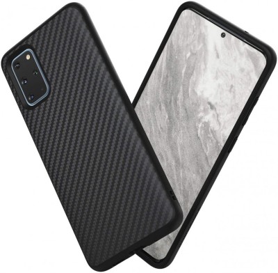 Husa pentru Samsung Galaxy S20, Perfect Fit, cu insertii de carbon, negru foto