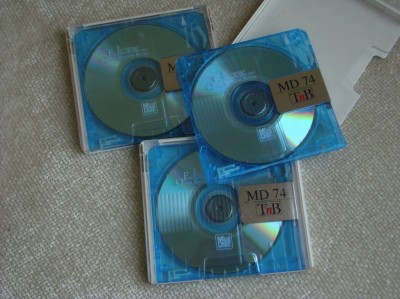 Lot 3 Minidisc-uri 74 min. Folosite - 1 foto