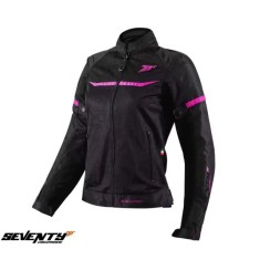 Geaca (jacheta) femei pentru scuter - motocicleta Racing vara Seventy model SD-JR30.2 Mojave culoare: negru/fuchsia (roz) Negru/fuchsia (roz) S