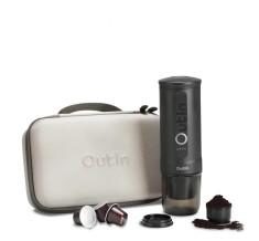 Aparat Espressor cafea portabil Outin Nano + Geanta transport Outin Gift Set - Space Grey