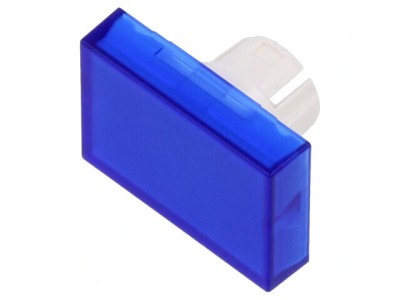 Lentilă Buton 22mm Albastră Transparentă Plastic foto