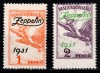 Ungaria 1931, Mi #478-479**, "Turul" supratipar Zeppelin, MNH, cota 200,- &euro;!, Aviatie, Nestampilat