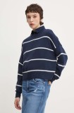 Hollister Co. pulover femei, culoarea albastru marin, KI350-4173