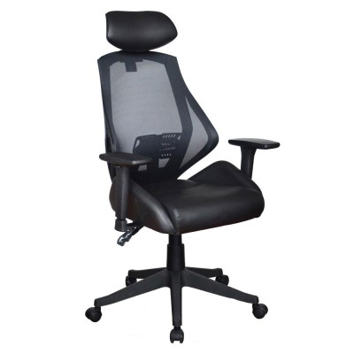 Scaun birou SL Q406, Ergonomic, Brate ajustabile, Inaltime ajustabila, Mecanism balansare, Mecanism Multiblock, 100 Kg, Negru foto