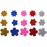 Set Autocolante Spumă, Flori, Multicolor, Glitter, 40 Bucăți