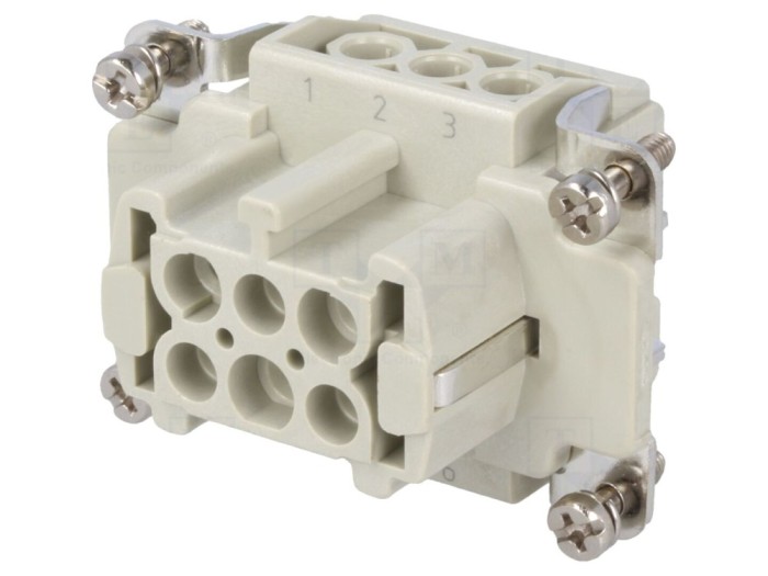 Conector HDC mamă 6P 16A