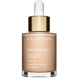 Clarins Skin Illusion Natural Hydrating Foundation makeup radiant cu hidratare SPF 15 culoare 102.5C Porcelain 30 ml