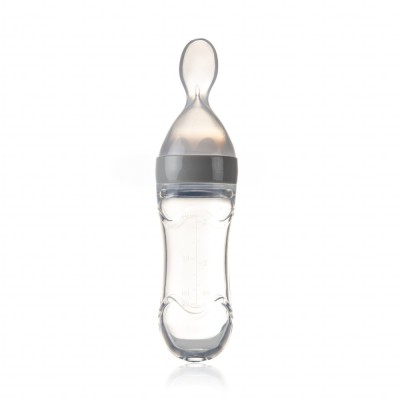 Lingurita cu rezervor pentru bebelusi, BabyJem, cu capac protectie, 90 ml (Culoare: Albastru) foto