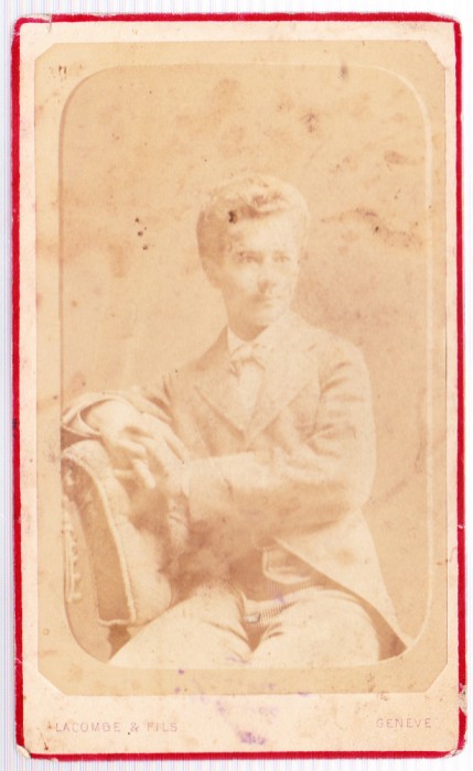 AMS @- FOTOGRAFIE CDV - LACOMBE &amp; FILS GENEVA, tanar din Dumbraveni - Suceava la studii in Geneva