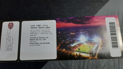 Bilet CFR Cluj Adana Demispor foto