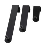 Set 3 C&acirc;rlige De Usa Otel &ndash; Negru | Cuiere Baie Set