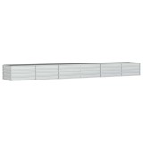 Cumpara ieftin Strat inaltat de gradina argintiu 480x40x45 cm otel galvanizat
