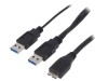 Cablu USB 3.0 Logilink, 1m, Negru, USB A la Micro B, Nichelat