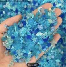 Figurine 3D volumetrice pentru manichiură, set de 50 bucăți D14