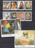 Antigua si Barbuda 1987 pictura Chagall MI 1025-1032 + 2 bl. 126, 127 MNH