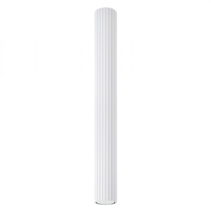 Lampă De Tavan Albă Din Aluminiu Karbon, Cu 1 Bec Tub Minimalist De Interior.