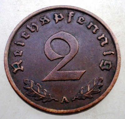 2.967 GERMANIA 2 REICHSPFENNIG 1937 A foto