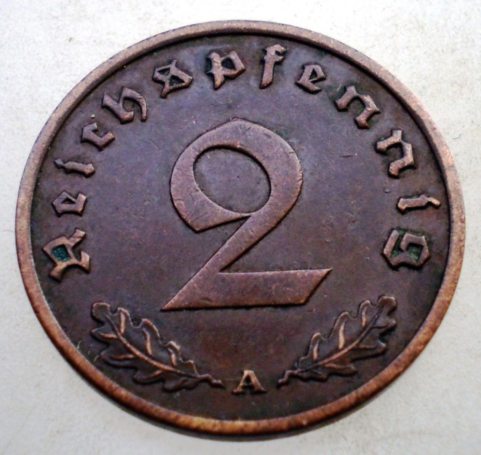 2.967 GERMANIA 2 REICHSPFENNIG 1937 A
