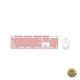 Kit Tastatura Mouse Wireless XO Design KB-05 Roz