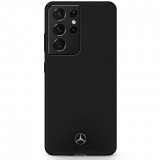 Husa TPU MERCEDES Silicone pentru Samsung Galaxy S21 Ultra 5G, Neagra MEHCS21LSILBK