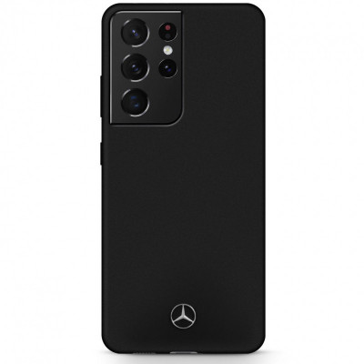 Husa TPU MERCEDES Silicone pentru Samsung Galaxy S21 Ultra 5G, Neagra MEHCS21LSILBK foto