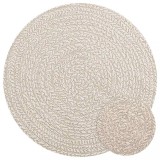 vidaXL Covor &bdquo;ZIZUR&rdquo; crem aspect iuta pentru interior și exterior