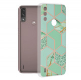 Techsuit - Marble Series - Motorola Moto E7 Power / E7i Power verde