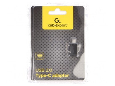 Adaptor USB 2.0 USB-A la USB-C Negru 480Mbps foto