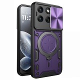 Husa Asteroid GSM CamGuard Pro pentru Motorola Edge 70 Fusion, mov, protectie camere, inel suport