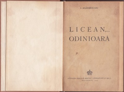 AS - I. AGARBICEANU - LICEAN,... ODINIOARA (RECOPERTATA) foto