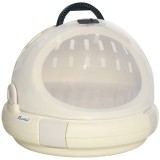 PawHut Cușcă de Transport Rotundă pentru Pisici, din PP, &Phi;41x35.2cm, Bej | Aosom Romania