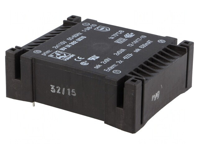 Transformator &icirc;ncapsulat 10VA 115V 9Vx2 PCB