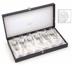 Arabesque Spumante Set 6 Glasses Champagne Silver Plated by Chinelli - made in Italy foto