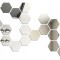 SET Oglinzi Decorative Acrilice Design Hexagon Silver - MyStyle Luxury Home 24 bucati/set