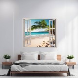 Cumpara ieftin Folie imprimata color pentru decor perete locuinta, dimensiune 125 x 110cm, model: VIEW TO HAVEN 40