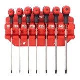 Set 7 chei Torx Milwaukee cu maner Comfort Grip si suport
