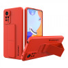 Husa Wozinsky Kickstand Husa Suport Din Silicon Pentru Xiaomi Redmi Note 11 Pro Rosie 9145576247495