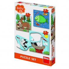Baby Puzzle Dino Toys Unde locuiesc animalele, 2-4 ani
