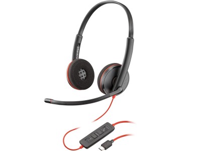 Poly Blackwire 3220 Stereo USB-C Headset +USB-C/A Adapter (Bulk) &amp;quot;8X228A6&amp;quot; (timbru verde 0.8 lei) foto
