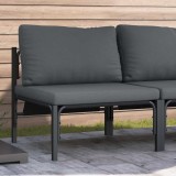 vidaXL Mobilier pentru Exterior cu pernă cu pernă Antracit Oțel 42009985