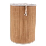 Coș Rufe Rotund, Pliabil Bambus 37,5X25X52 Cm &ndash; Bamboo / In | Organizatoare Baie