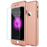 Capac de protectie Full cover 360&deg; pentru Apple Iphone 6 Plus/6S Plus, rose gold, Roz