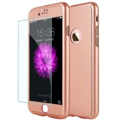 Capac de protectie Full cover 360&amp;deg; pentru Apple Iphone 6 Plus/6S Plus, rose gold foto