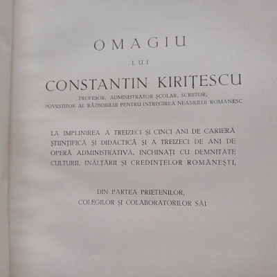 OMAGIU LUI CONSTANTIN KIRITESCU-1937 X2. foto