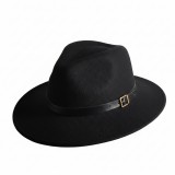 Cumpara ieftin P?l?rie Fedora Neagr? &ndash; 100% L&acirc;n?