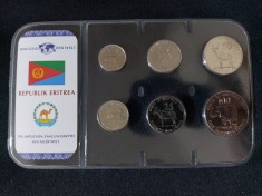 Seria completata monede - Eritreea 1991 , 6 monede UNC foto