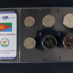 Seria completata monede - Eritreea 1991 , 6 monede UNC